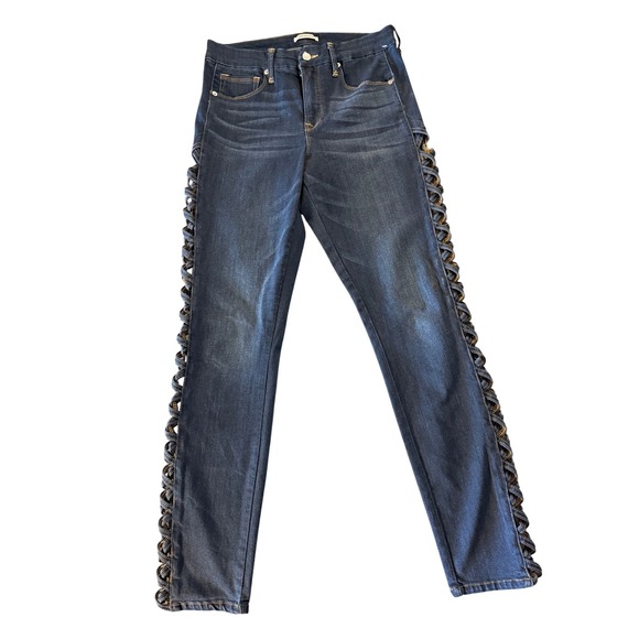 Good American Denim - Good American Good Legs Jeans Dark Wash Side Weave Blue Size 12/31